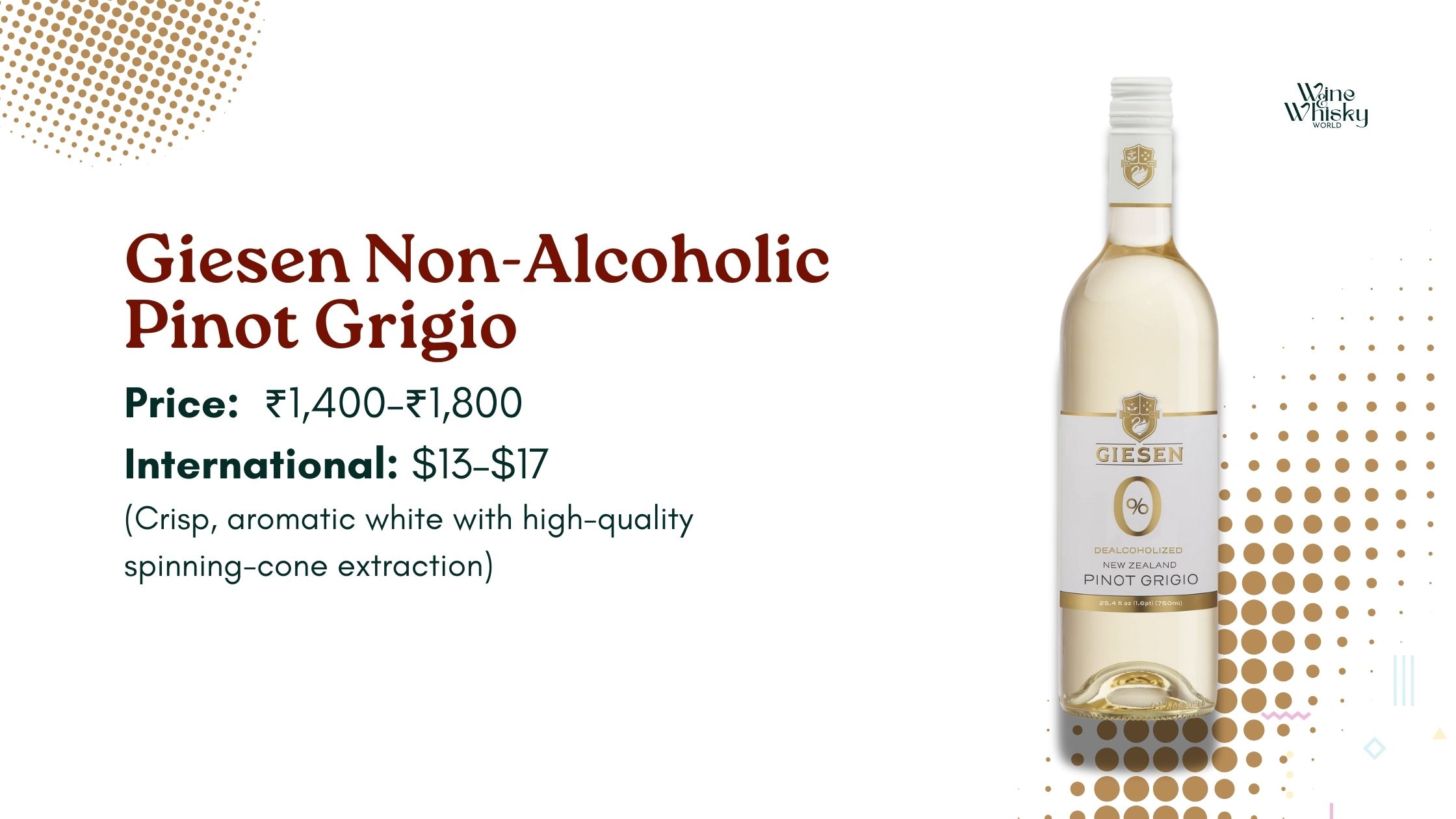 best non alcohol Giesen Pinot Grigio